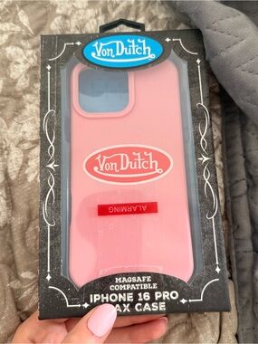 Von Dutch Pink iPhone 16 Pro MagSafe Case with Logo